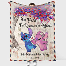 Load image into Gallery viewer, Personalized Ohana Blanket Custom Name Gift for Couples