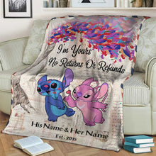 Load image into Gallery viewer, Personalized Ohana Blanket Custom Name Gift for Couples