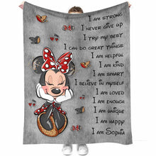 Load image into Gallery viewer, Personalized Inspirational Blanket for Daughter - Cozy Microfleece Gift