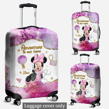 Load image into Gallery viewer, Personalized Mouse Luggage Cover for Kids - Adventure Is Out There
