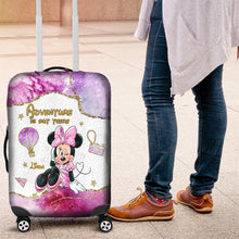 Load image into Gallery viewer, Personalized Mouse Luggage Cover for Kids - Adventure Is Out There