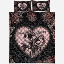 Load image into Gallery viewer, Personalized Nightmare Quilt Set with Custom Names for Couples