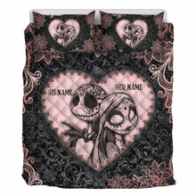 Load image into Gallery viewer, Personalized Nightmare Quilt Set with Custom Names for Couples