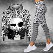 Load image into Gallery viewer, Personalized Skull Print Hoodie and Leggings Set for Her - Custom Name Gift