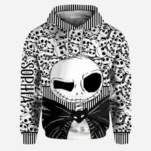 Load image into Gallery viewer, Personalized Skull Print Hoodie and Leggings Set for Her - Custom Name Gift