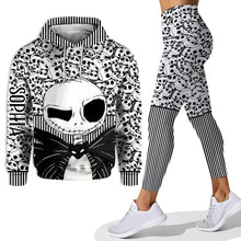 Load image into Gallery viewer, Personalized Skull Print Hoodie and Leggings Set for Her - Custom Name Gift