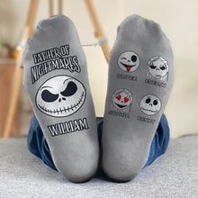 Load image into Gallery viewer, Personalized Nightmare Socks Custom Gift for Dad Unique Design