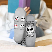 Load image into Gallery viewer, Personalized Nightmare Socks Custom Gift for Dad Unique Design