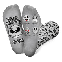 Load image into Gallery viewer, Personalized Nightmare Socks Custom Gift for Dad Unique Design