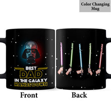 Load image into Gallery viewer, Personalized Best Dad In The Galaxy Mug Custom Names Gift