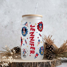 Load image into Gallery viewer, Personalized 16oz Glass Can with Straw & Lid for Mom