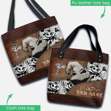 Load image into Gallery viewer, Personalized Nightmare Tote Bag Custom Name Gift for Halloween