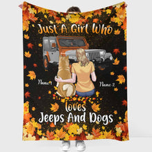 Load image into Gallery viewer, Personalized Cozy Car Blanket Custom Names for Jeep Lovers