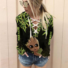 Load image into Gallery viewer, Personalized Off Shoulder Dress with Cannabis Design for Women