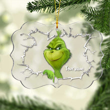 Load image into Gallery viewer, Personalized Grinchmas Ornament Custom Name Acrylic Gift for Christmas