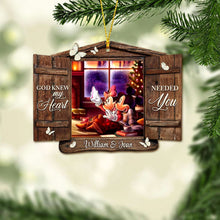 Load image into Gallery viewer, Personalized Christmas Mouse Ornament Custom Name Holiday Gift