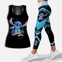 Load image into Gallery viewer, Personalized Autism Awareness Hollow Tank Top & Leggings Set