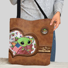 Load image into Gallery viewer, Personalized Independence Day Tote Bag Custom Name Gift