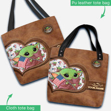 Load image into Gallery viewer, Personalized Independence Day Tote Bag Custom Name Gift