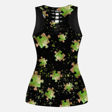 Load image into Gallery viewer, Personalized Autism Awareness Hollow Tank & Leggings Set Gift