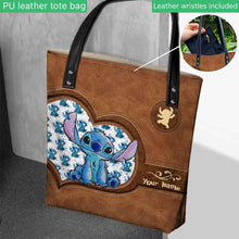 Load image into Gallery viewer, Personalized Tote Bag with Stitch Design Custom Name Gift for Mom