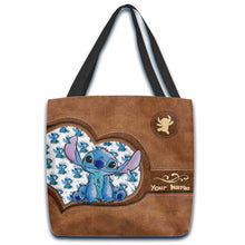 Load image into Gallery viewer, Personalized Tote Bag with Stitch Design Custom Name Gift for Mom