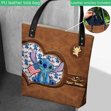 Load image into Gallery viewer, Personalized Independence Day Tote Bag with Stitch Design for Family