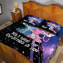 Load image into Gallery viewer, Personalized Ohana Quilt Set Christmas Gift for Couple