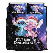 Load image into Gallery viewer, Personalized Ohana Quilt Set Christmas Gift for Couple