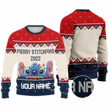 Load image into Gallery viewer, Personalized Merry Stitchmas Christmas Sweater for Family