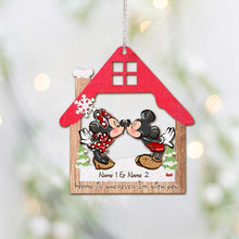 Load image into Gallery viewer, Personalized Christmas Mouse Ornament Custom Names Gift