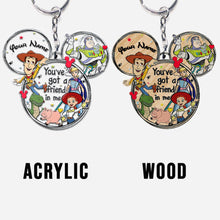Load image into Gallery viewer, Personalized Wonderland Mouse Keychain Custom Name Gift for Kids