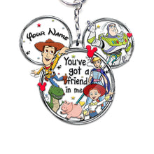 Load image into Gallery viewer, Personalized Wonderland Mouse Keychain Custom Name Gift for Kids