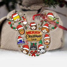 Load image into Gallery viewer, Personalized Acrylic Christmas Ornament with Star Wars Theme | Custom Name Gift