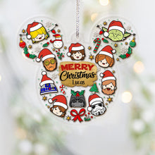 Load image into Gallery viewer, Personalized Acrylic Christmas Ornament with Star Wars Theme | Custom Name Gift