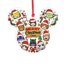 Load image into Gallery viewer, Personalized Acrylic Christmas Ornament with Star Wars Theme | Custom Name Gift