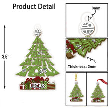 Load image into Gallery viewer, Personalized Acrylic Christmas Ornament May The Force Be With You Gift