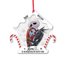 Load image into Gallery viewer, Personalized Nightmare Before Christmas Ornament Custom Name Gift for Couple
