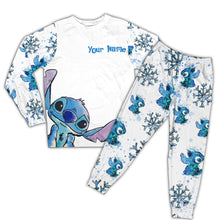 Load image into Gallery viewer, Personalized Christmas Pajama Set with Stitch Design for Family