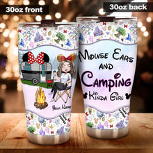 Load image into Gallery viewer, Personalized Camping Kinda Girl Tumbler Custom Name Gift