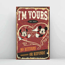 Load image into Gallery viewer, Personalized Mickey & Minnie Mouse Poster Custom Name Gift for Couple Anniversary
