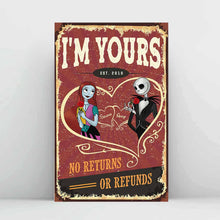 Load image into Gallery viewer, Personalized Nightmare Before Christmas Poster Custom Gift for Couples