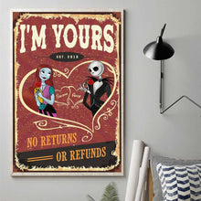 Load image into Gallery viewer, Personalized Nightmare Before Christmas Poster Custom Gift for Couples