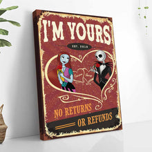 Load image into Gallery viewer, Personalized Nightmare Before Christmas Poster Custom Gift for Couples