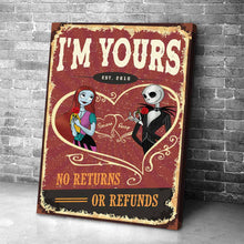 Load image into Gallery viewer, Personalized Nightmare Before Christmas Poster Custom Gift for Couples