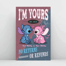 Load image into Gallery viewer, Personalized Couples Poster Custom Name No Returns Gift for Anniversary