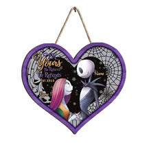 Load image into Gallery viewer, Personalized Nightmare Before Christmas Wood Sign Gift for Couple