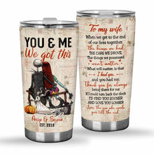 Load image into Gallery viewer, Personalized Tumbler Custom You & Me Gift for Wife Wedding Anniversary