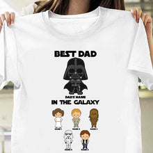 Load image into Gallery viewer, Personalized Best Dad In The Galaxy T-Shirt & Hoodie Gift for Father's Day