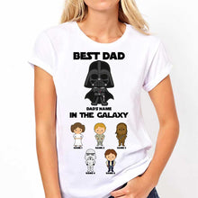 Load image into Gallery viewer, Personalized Best Dad In The Galaxy T-Shirt & Hoodie Gift for Father's Day